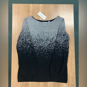 Notations silver and black sweater Size S